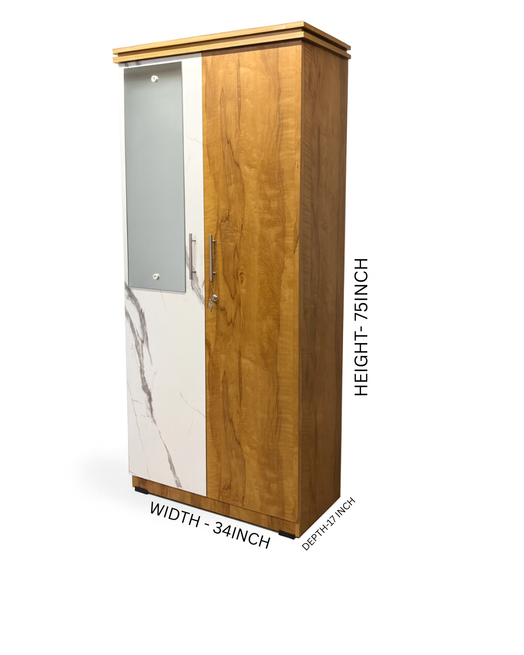 WARDROBE 2 DOOR WOOD 17X36X76 MW 127 2423