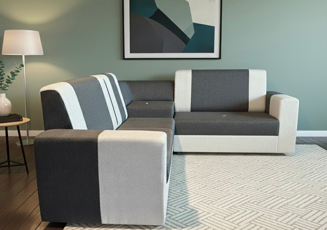 PREMIUM L- SHAPED CORNER SOFA WITH MODERN DESIGN