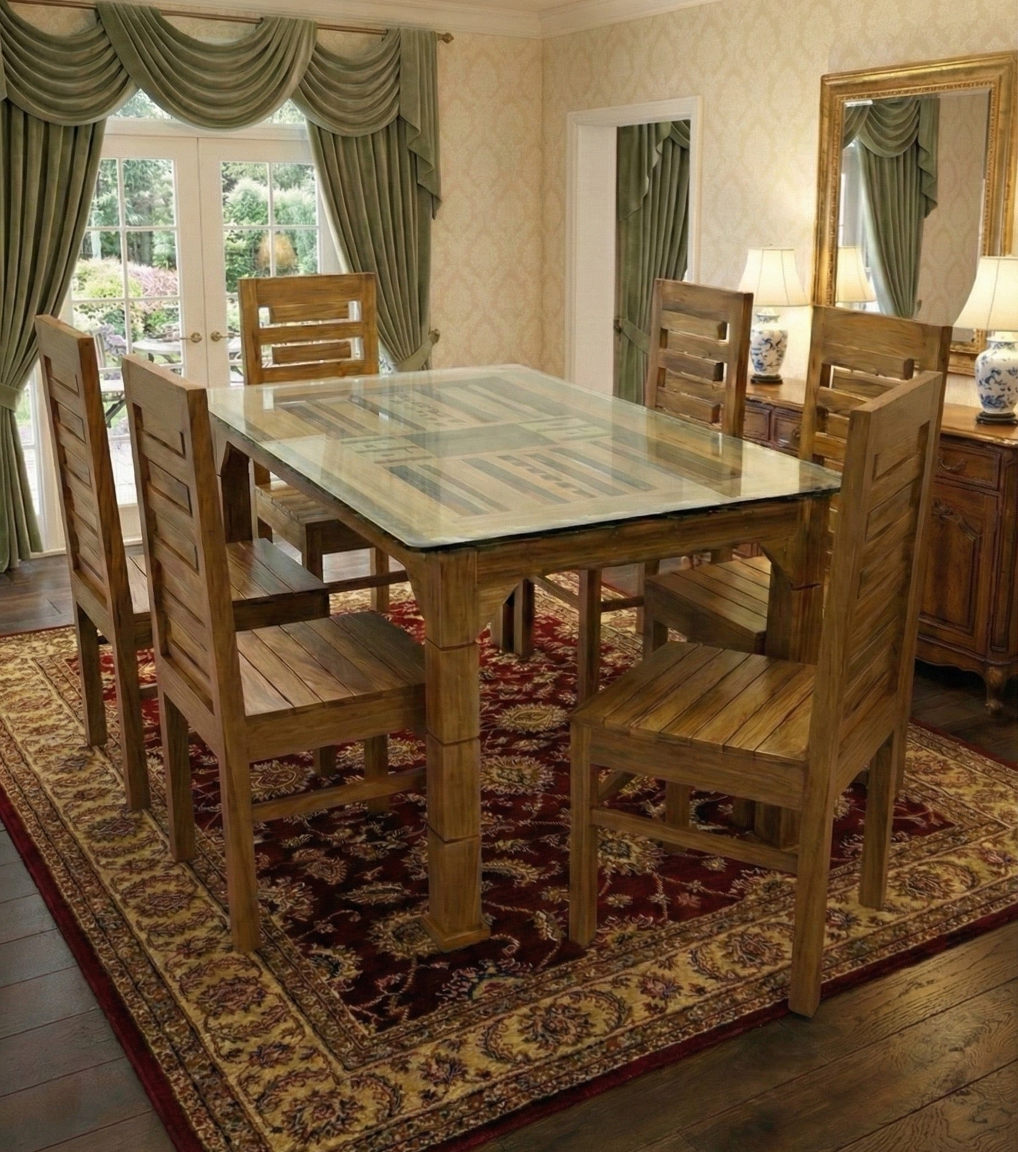 DINING TABLE 5X3 OPEN REEPER BOX ACACIA 2220