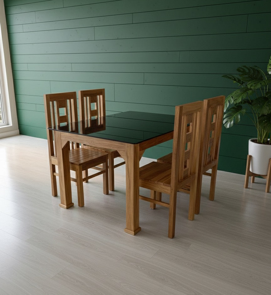 DINING TABLE 4X3 PLAIN ACACIA 2611