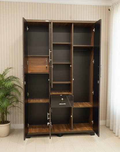 WARDROBE 3 DOOR DRAWER DRESSING UV 2937