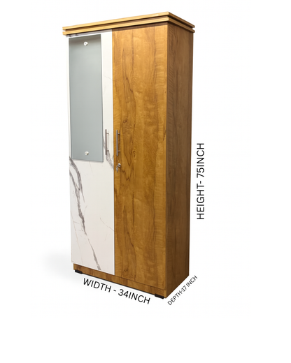 WARDROBE 2 DOOR WOOD 17X36X76 MW 127 2423