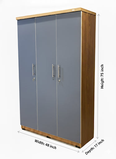 WARDROBE 3 DOOR PLAIN UV 76X17X47 MW 205 2422