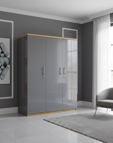 WARDROBE 3 DOOR PLAIN UV 76X17X47 MW 205 2422