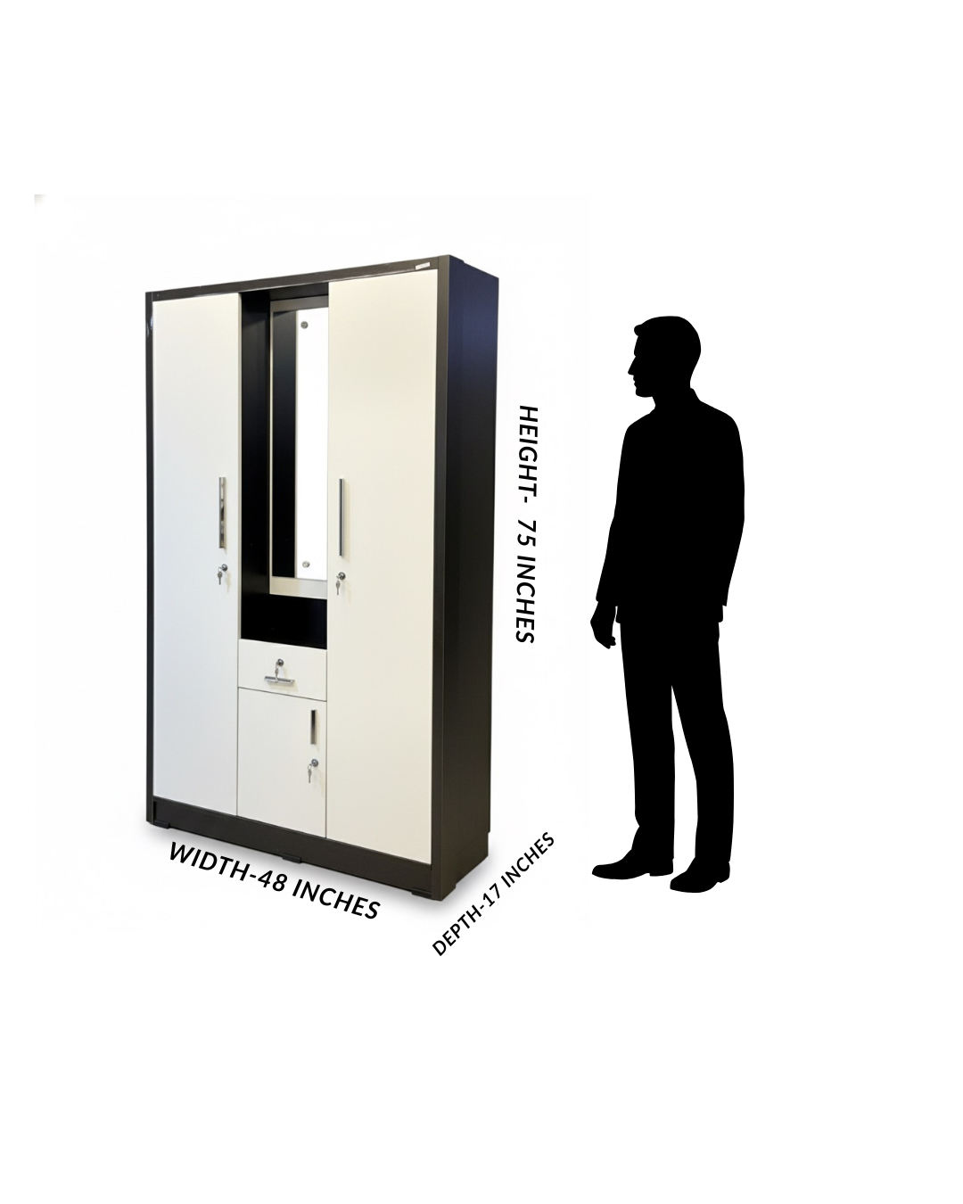 WARDROBE 3 DOOR DRESSING UV MW 133  2419