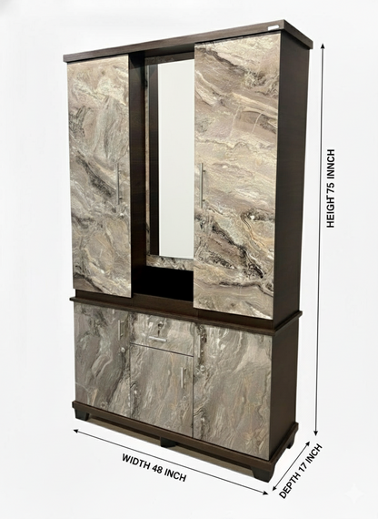 WARDROBE 3 DOOR DRAWER DRESSING UV 2937