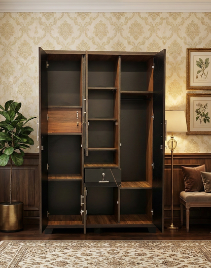 WARDROBE 3 DOOR DRAWER DRESSING UV 2937