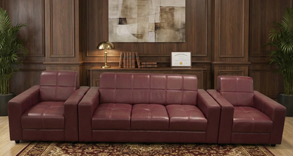 Modern Maroon 3+1+1 Lounge Sofa Set