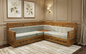 Premium Wooden L-Shaped Sofa with Cushion – Corner Seating Set