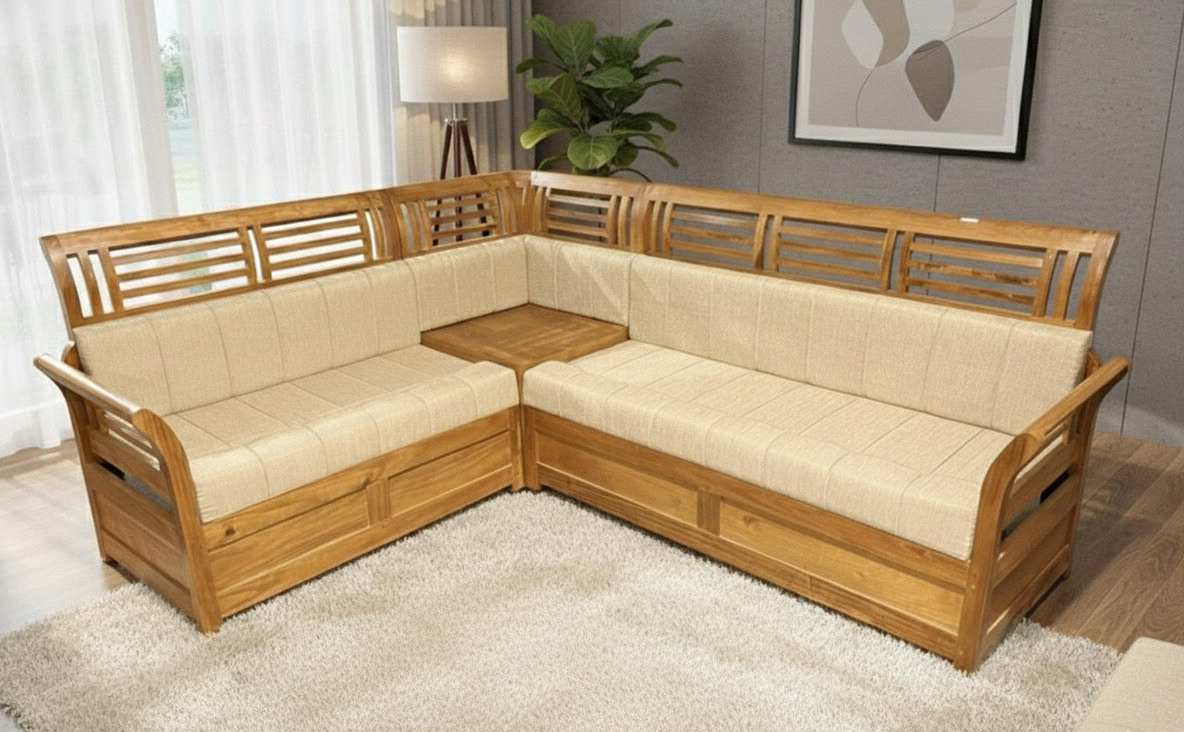 WOODEN ACACIA CORNER 5 SEATER GST 319 2728
