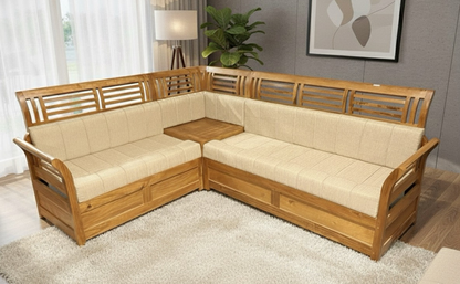 WOODEN ACACIA CORNER 5 SEATER GST 319 2728