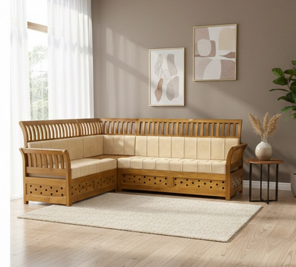 WOODEN ACACIA CORNER 5 SEATER GST 319 2728