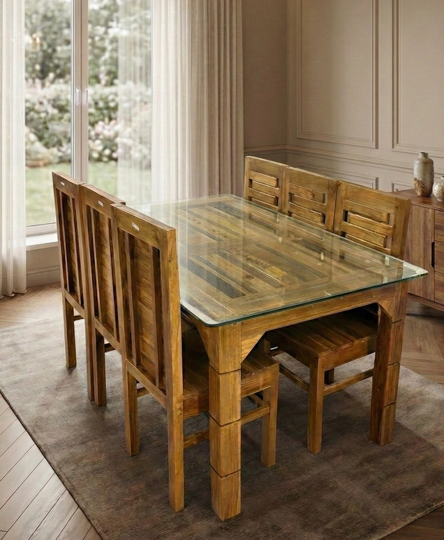DINING TABLE 5X3 OPEN REEPER BOX ACACIA 2220