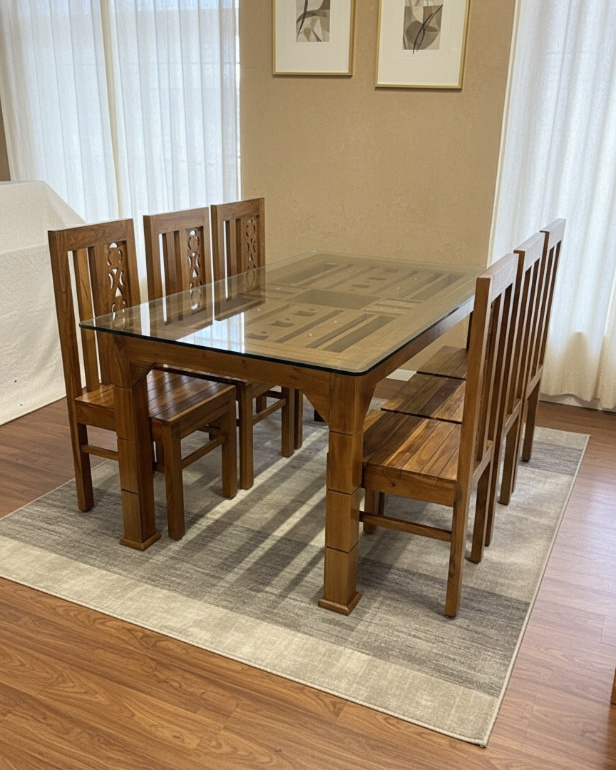 DINING TABLE 5X3 OPEN REEPER BOX ACACIA 2220