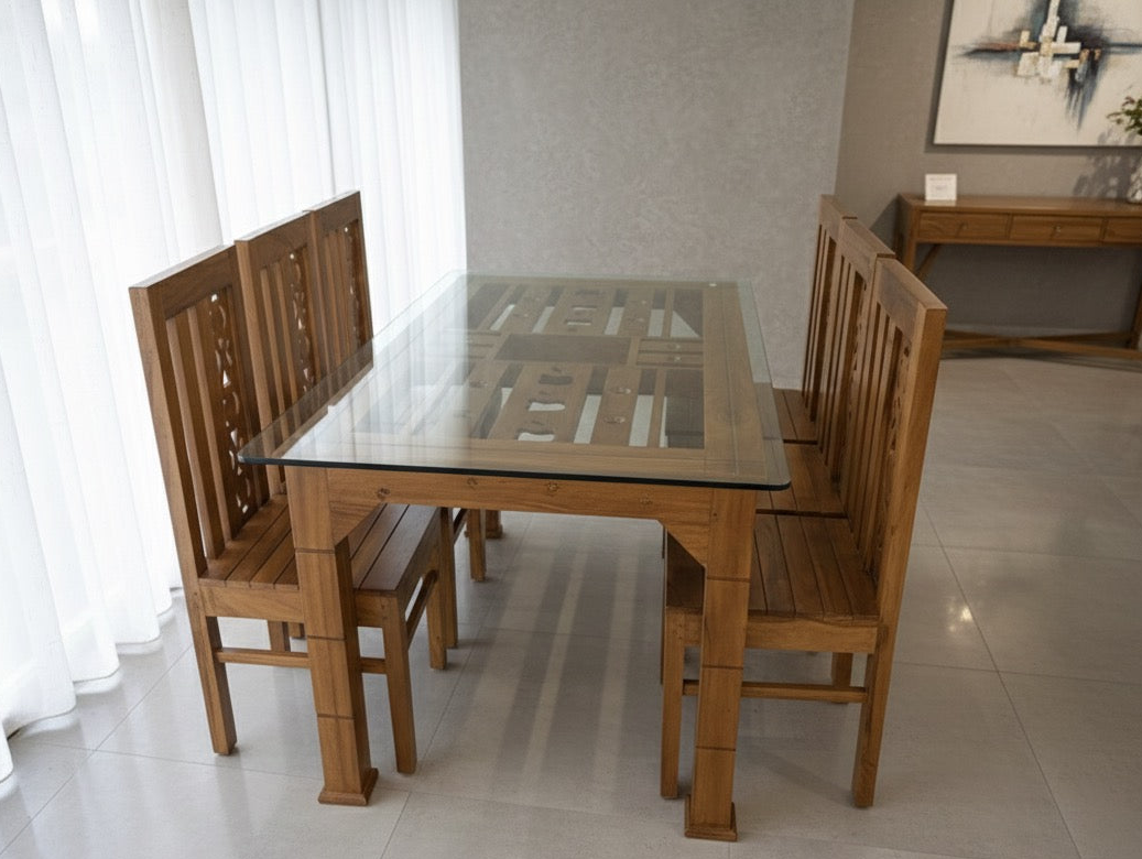 DINING TABLE 5X3 OPEN REEPER BOX ACACIA 2220