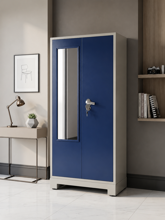 WARDROBE 2 DOOR MIRROR METAL 2906
