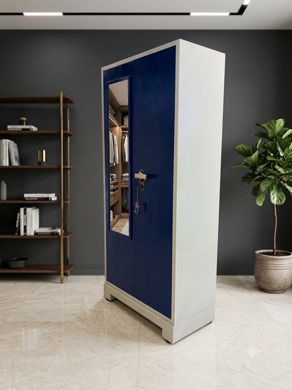 WARDROBE 2 DOOR MIRROR METAL 2906