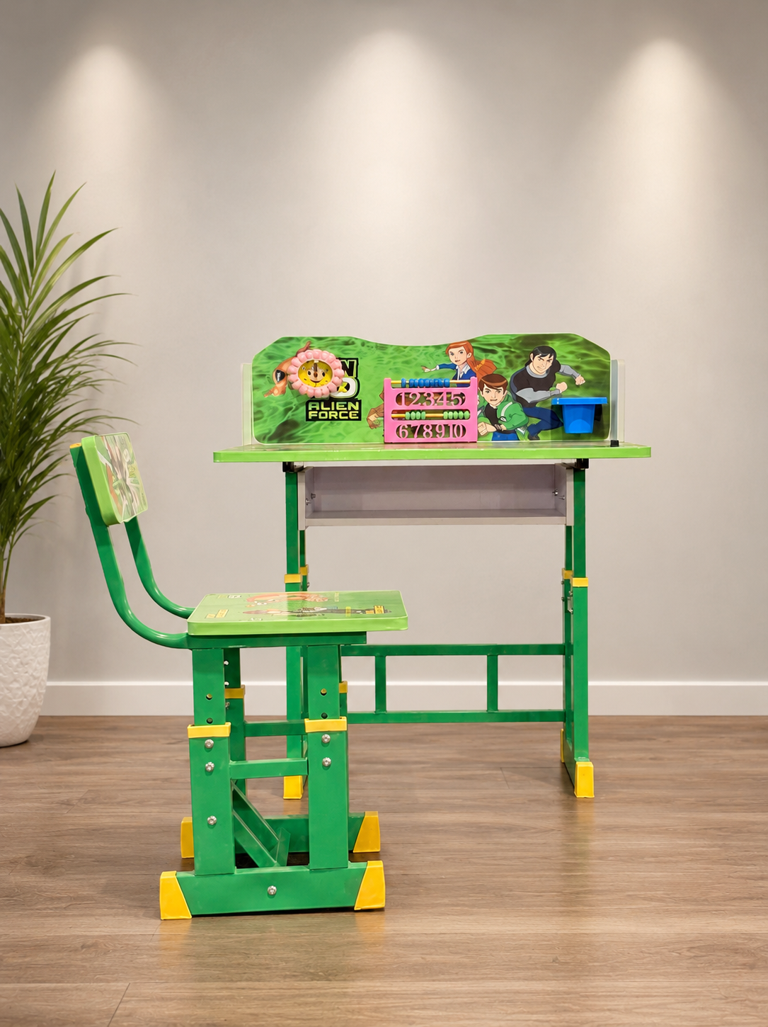 Ben 10 Alien Force Theme Adjustable Kids Study Table and Chair Set