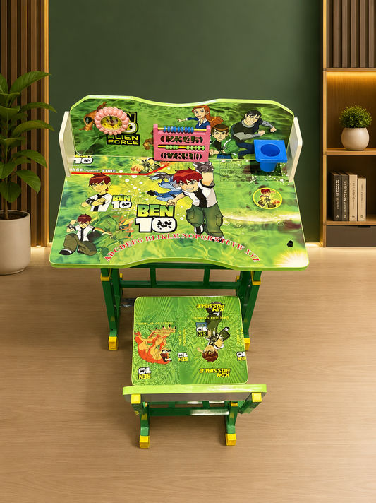 Ben 10 Alien Force Theme Adjustable Kids Study Table and Chair Set